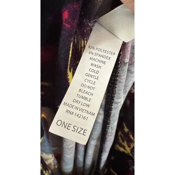 LuLaRoe Womens Leggings OS Clown Circus Halloween Scary Balloons Black Yellow - Picture 5 of 5